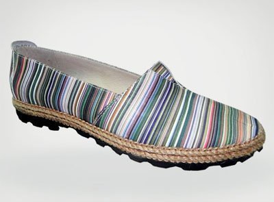 Alpargatas a rayas multicolor de Franco Cerbello